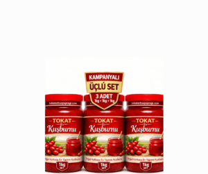 Tokat Ev Yapımı Doğal Kuşburnu Reçeli 1 KG * 3 Adet