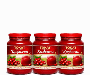 Tokat Ev Yapımı Doğal Kuşburnu Reçeli 3 KG * 3 Adet
