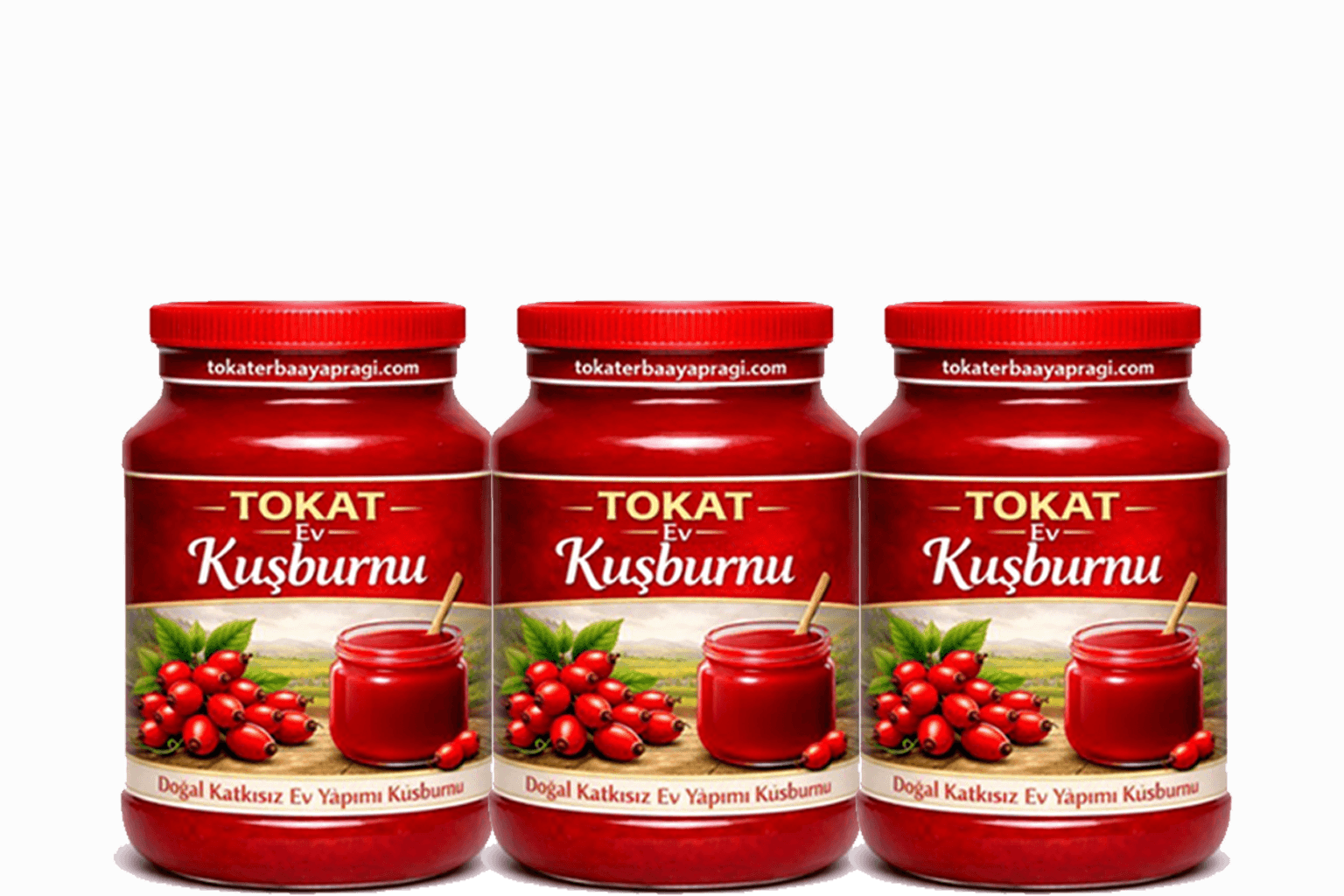Tokat Ev Yapımı Doğal Kuşburnu Reçeli 5 KG * 3 Adet
