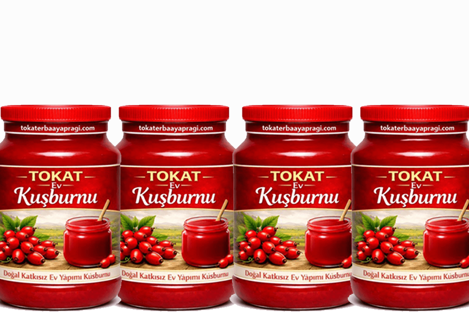 Tokat Ev Yapımı Doğal Kuşburnu Reçeli 5 KG * 4 Adet