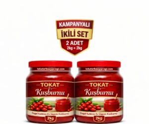 Tokat Ev Yapımı Doğal Kuşburnu Reçeli 2 KG * 2 Adet