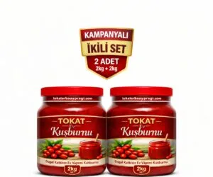 Tokat Ev Yapımı Doğal Kuşburnu Reçeli 2 KG * 2 Adet