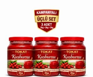 Tokat Ev Yapımı Doğal Kuşburnu Reçeli 2 KG * 3 Adet