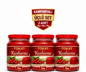 Tokat Ev Yapımı Doğal Kuşburnu Reçeli 2 KG * 3 Adet