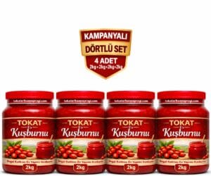 Tokat Ev Yapımı Doğal Kuşburnu Reçeli 2 KG * 4 Adet