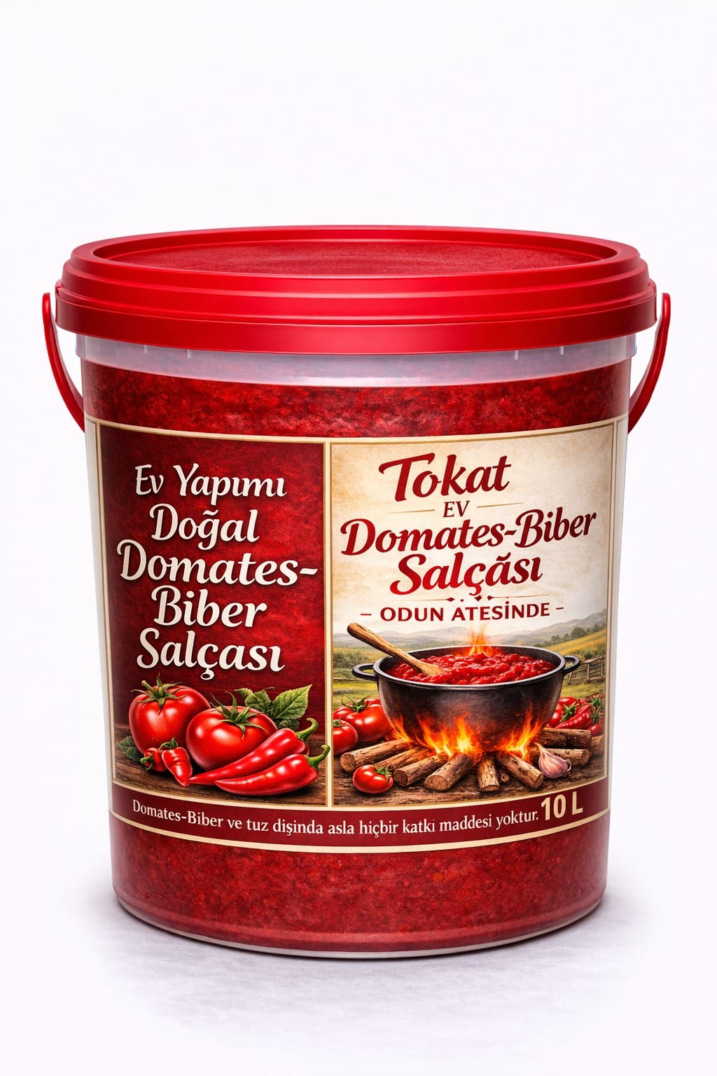 Tokat Ev Yapımı Doğal Domates – Biber Karışık Salça 10 KG