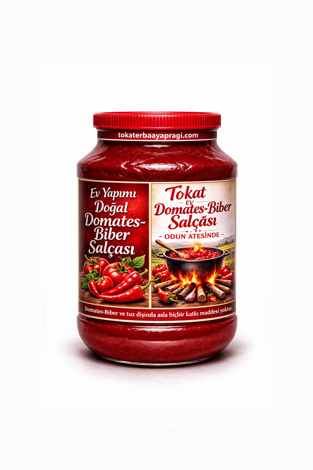 Tokat Ev Yapımı Doğal Domates – Biber Karışık Salça 3 KG