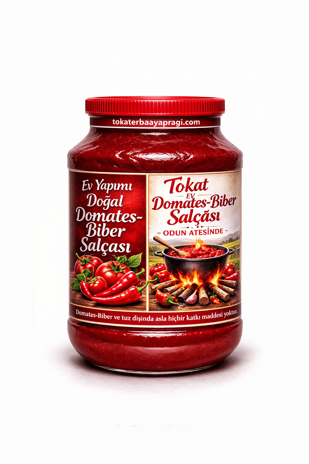 Tokat Ev Yapımı Doğal Domates – Biber Karışık Salça 5 KG